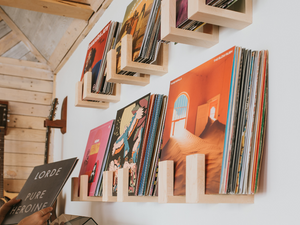 Flip Record Display Shelf