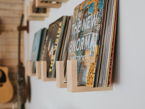 Flip Record Display Shelf