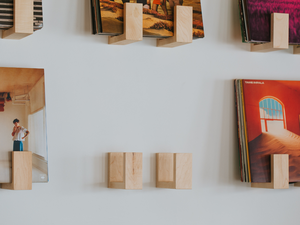 Flip Record Display Shelf