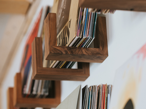 Flip Record Display Shelf